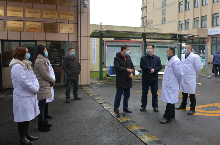 市民政局局长吴洪江检查我院疫情防控工作