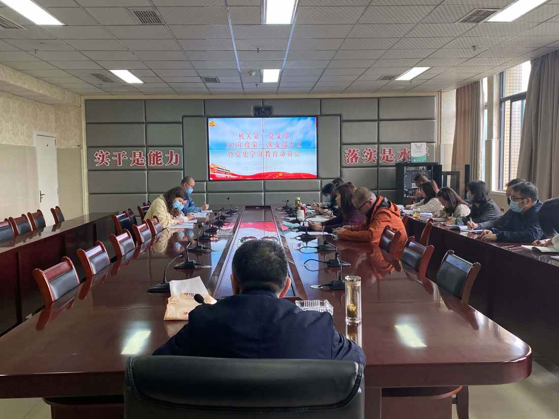 机关第一党支部召开2021年度第一次支部大会暨党史学习教育动员会