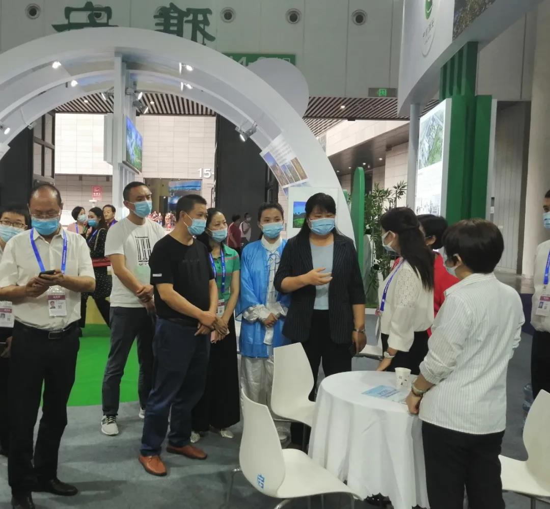 彭映梅到第四届中国（四川）国际养老服务业暨养老产业博览会雅安展馆巡馆